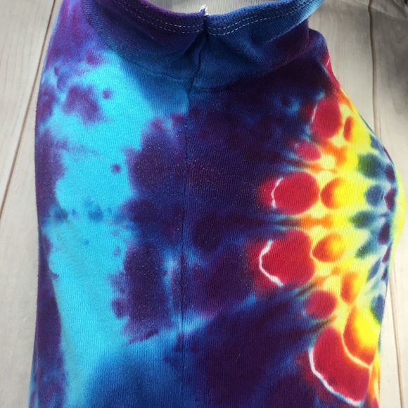 Tie Dye Happy Face Womens Shirt Sz Medium Blue - Picture 6 of 8